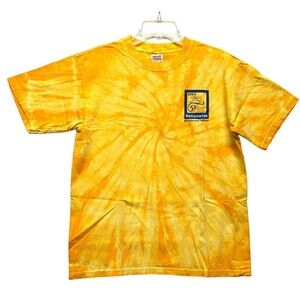2003 Hood to Coast Relay T-Shirt Size M Team Nationwide Yellow Tie Dye Anvil NEW
